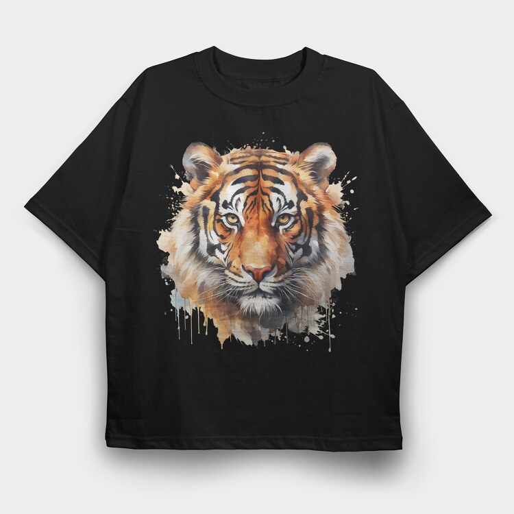 Tiger Streaks Spirit, Tricou Oversize Barbati (Unisex)
