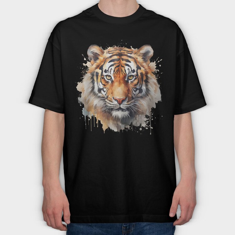 Tiger Streaks Spirit, Tricou Oversize Barbati (Unisex)
