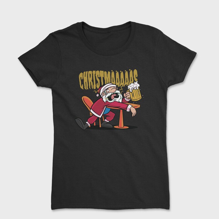 Christmas Santa Beer, Tricou Femei