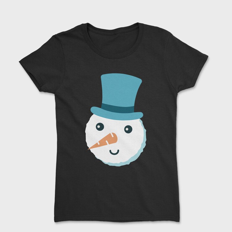 Christmas Snowman Faces 5, Tricou Femei