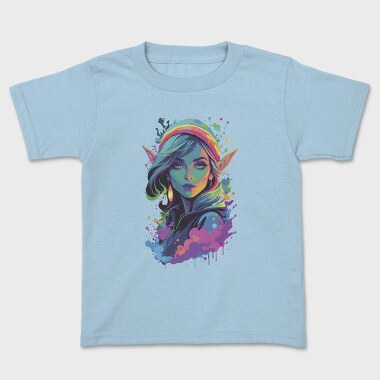 Neon Elf Woman, Tricou Copii