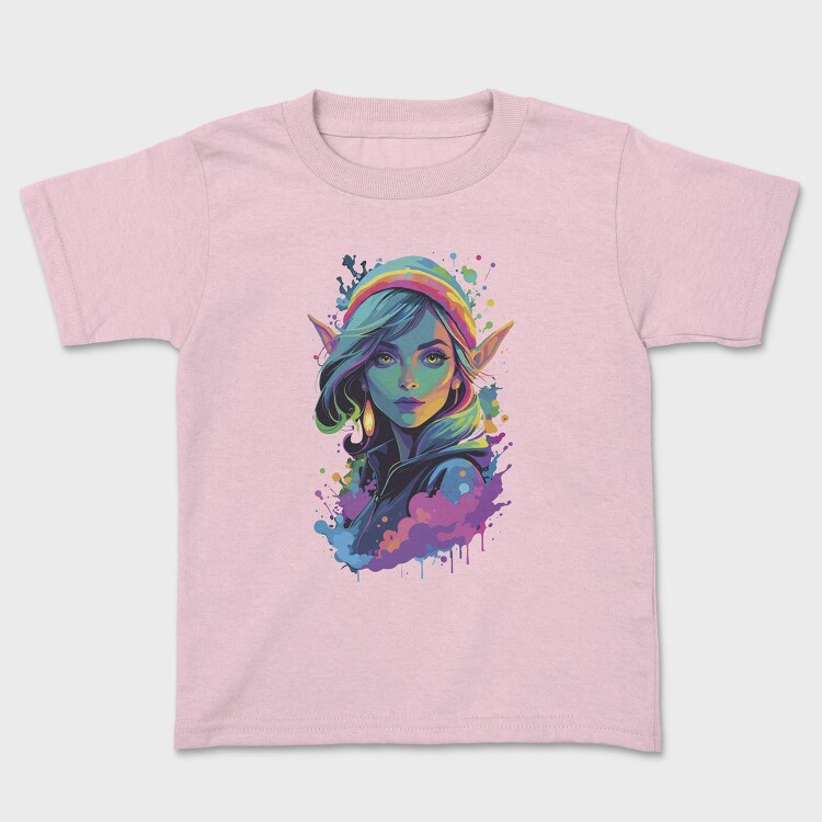 Neon Elf Woman, Tricou Copii