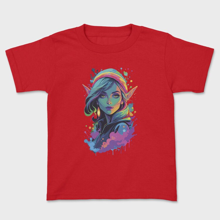 Neon Elf Woman, Tricou Copii