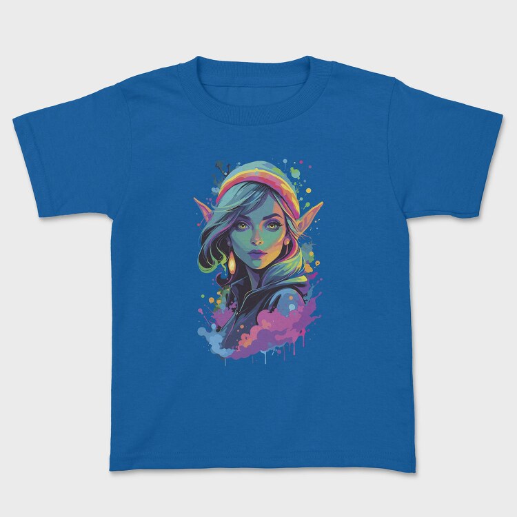 Neon Elf Woman, Tricou Copii