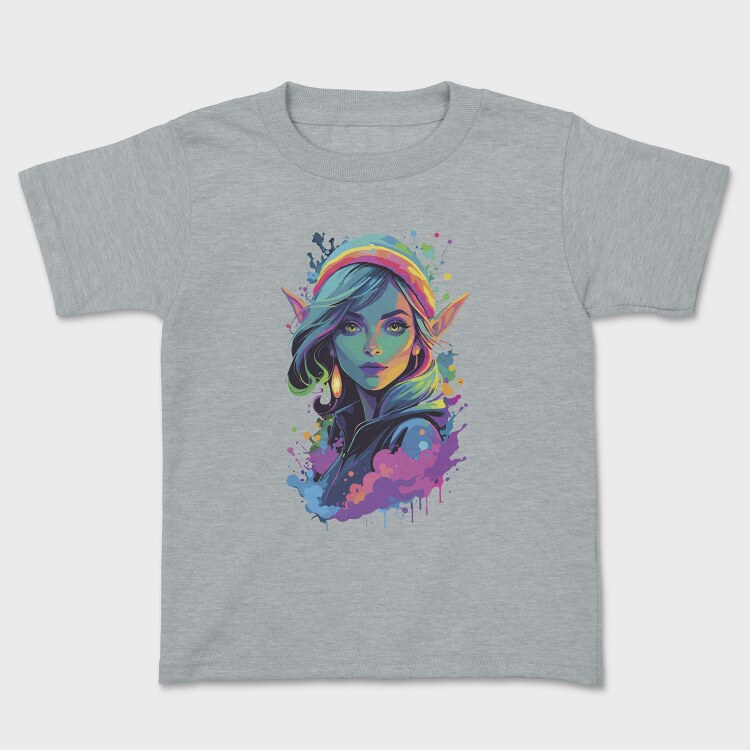 Neon Elf Woman, Tricou Copii