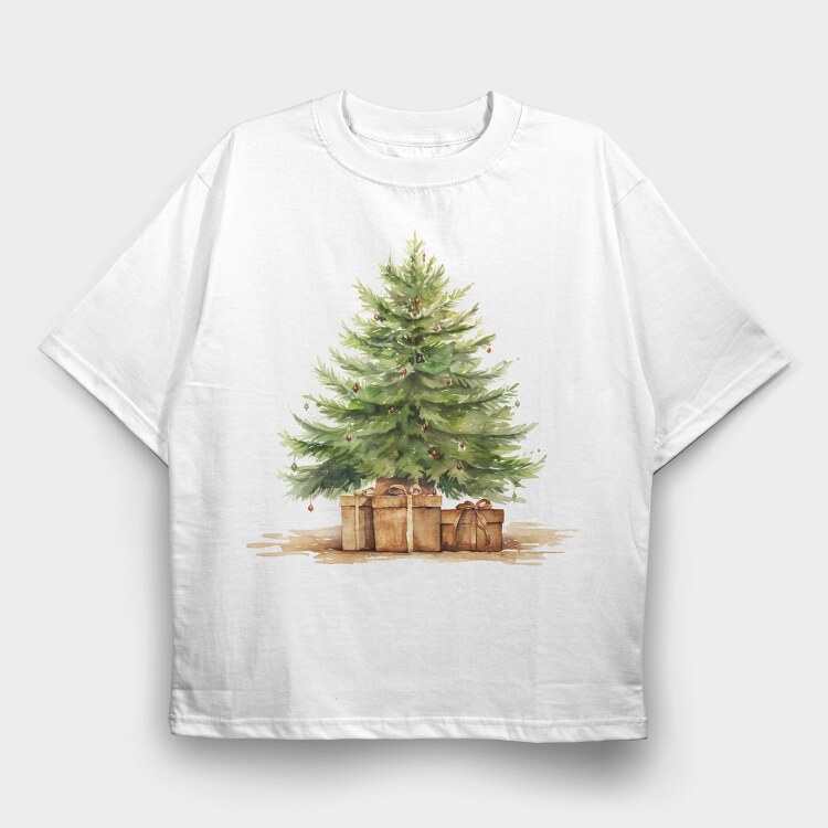 Christmas Tree Old, Tricou Oversize Barbati (Unisex)
