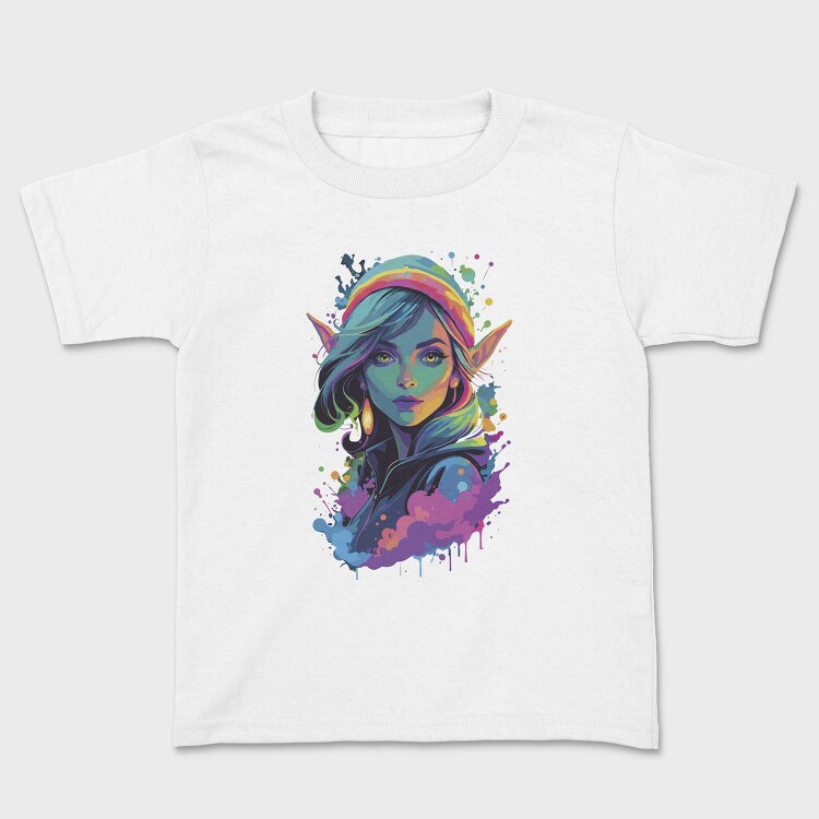 Neon Elf Woman, Tricou Copii