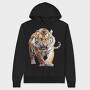 Tiger Attack Pose, Hanorac Oversize Barbati (Unisex)