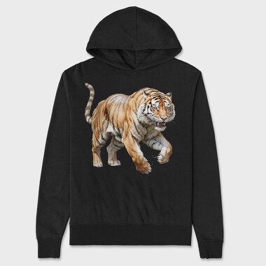 Tiger Majestic Run, Hanorac Oversize Barbati (Unisex)