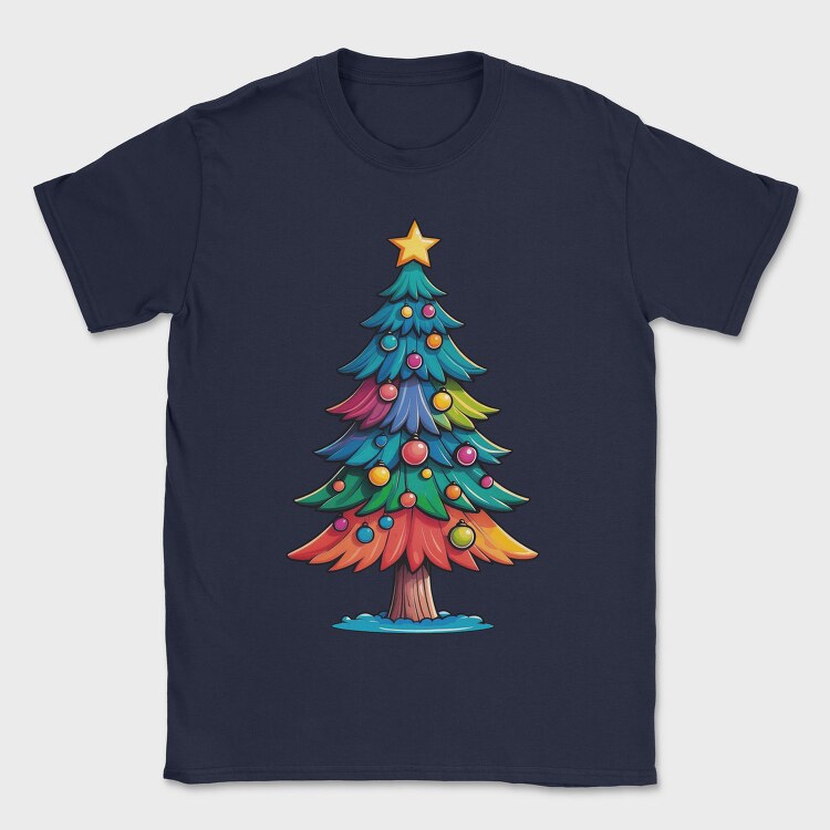 Christmas Tree Color, Tricou Barbati (Unisex)