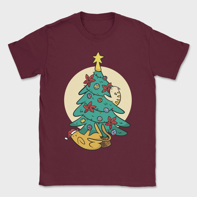 Christmas Tree Cats, Tricou Barbati (Unisex)