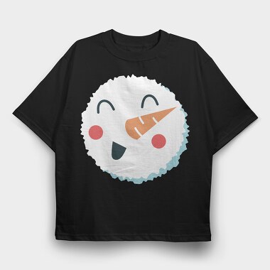 Christmas Snowman Faces 7, Tricou Oversize Barbati (Unisex)