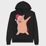 Christmas Pig Dab, Hanorac Oversize Barbati (Unisex)