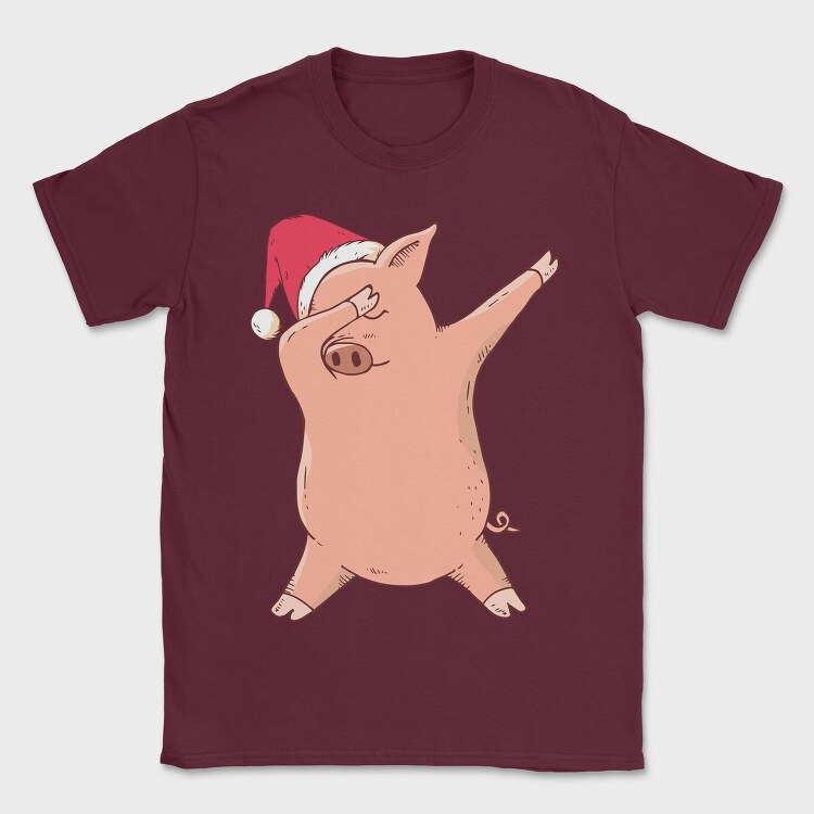 Christmas Pig Dab, Tricou Barbati (Unisex)