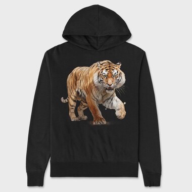 Tiger Walk Pose, Hanorac Oversize Barbati (Unisex)