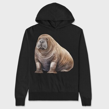 Walrus Snow Pose, Hanorac Oversize Barbati (Unisex)