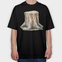 Tree Stump Watercolor, Tricou Oversize Barbati (Unisex)