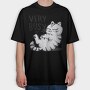 Very Busy Cat, Tricou Oversize Barbati (Unisex)