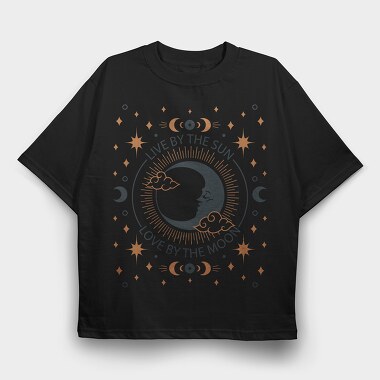 Mystical Moon Love Quote Tote, Tricou Oversize Barbati (Unisex)