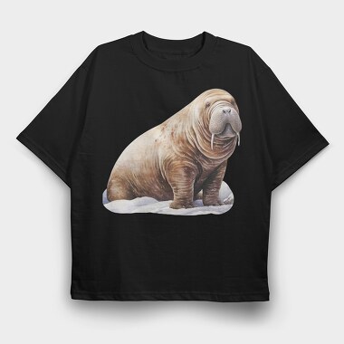 Walrus Snow, Tricou Oversize Barbati (Unisex)