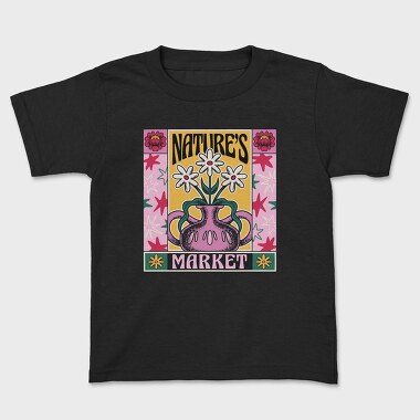 Natures Market Flower Vase Tote 01, Tricou Copii
