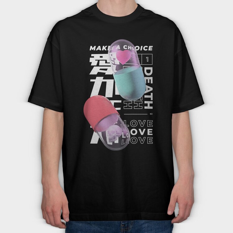 Choice Pills, Tricou Oversize Barbati (Unisex)