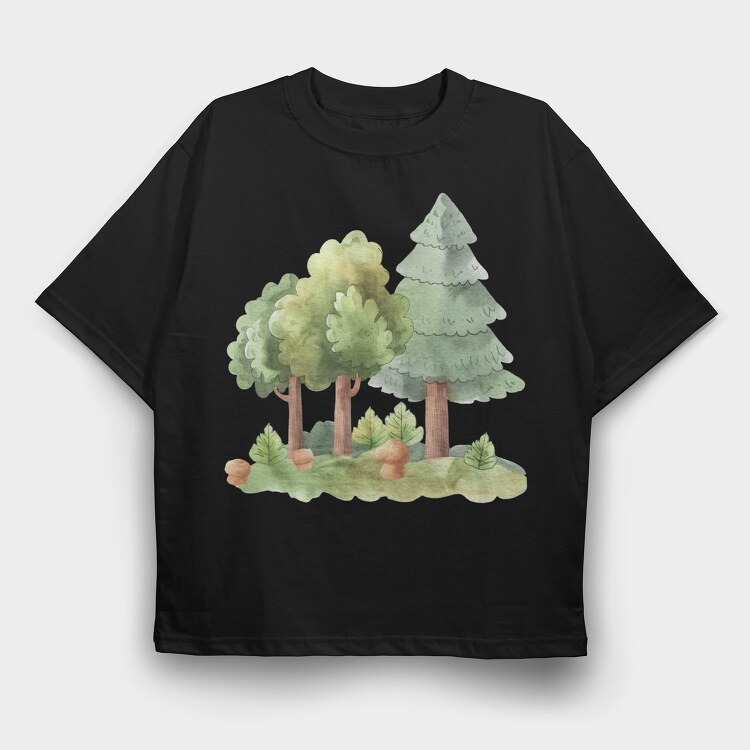 Trees 16 Mushrooms, Tricou Oversize Barbati (Unisex)