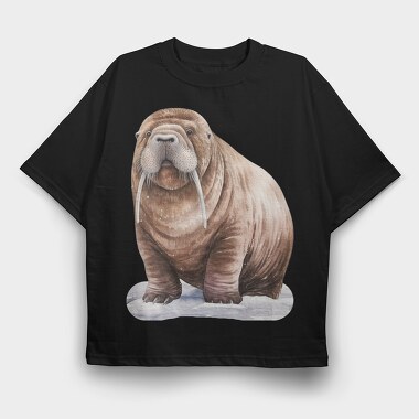 Walrus Snowy Climb, Tricou Oversize Barbati (Unisex)