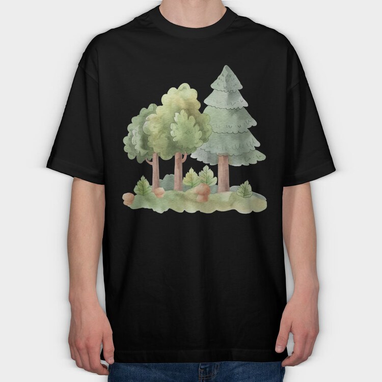 Trees 16 Mushrooms, Tricou Oversize Barbati (Unisex)