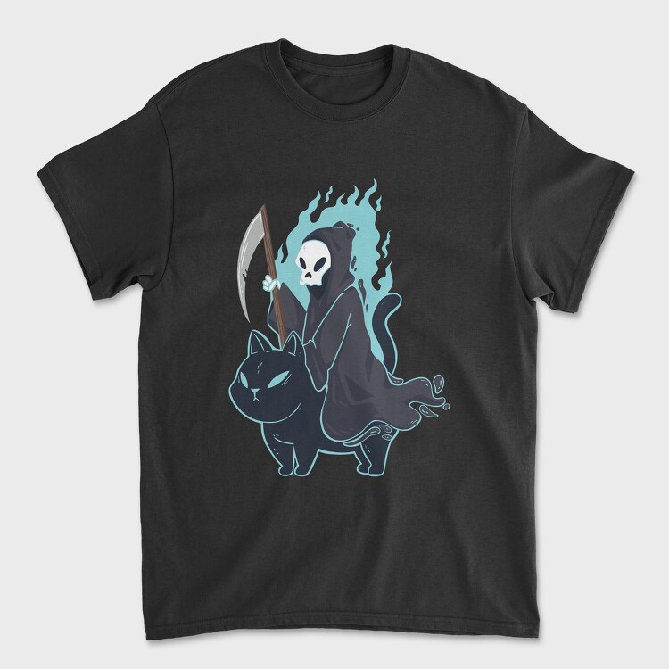 Reaper And Cat, Tricou Barbati (Unisex)