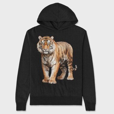 Tiger Walking Pose, Hanorac Oversize Barbati (Unisex)