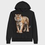 Tiger Walking Pose, Hanorac Oversize Barbati (Unisex)