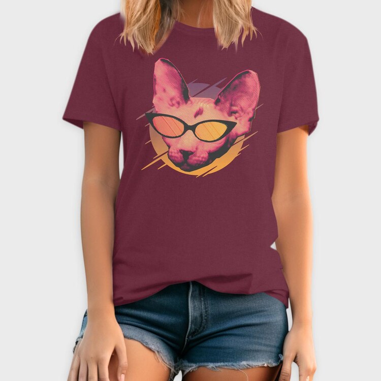 Cat Glasses, Tricou Barbati (Unisex)