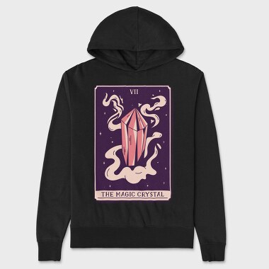 Mystical Tarot Magic Crystal Card 07, Hanorac Oversize Barbati (Unisex)