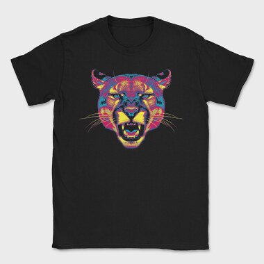 Neon Wild Feline Roar Angry Pumpa, Tricou Barbati (Unisex)