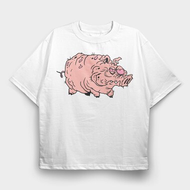 Piggy Party, Tricou Oversize Barbati (Unisex)