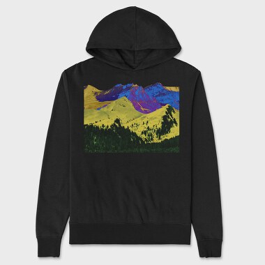 Pink Moon Landscape, Hanorac Oversize Barbati (Unisex)