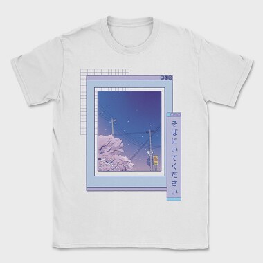 Vaporwave Anime Landscape Realistic Sakura, Tricou Barbati (Unisex)