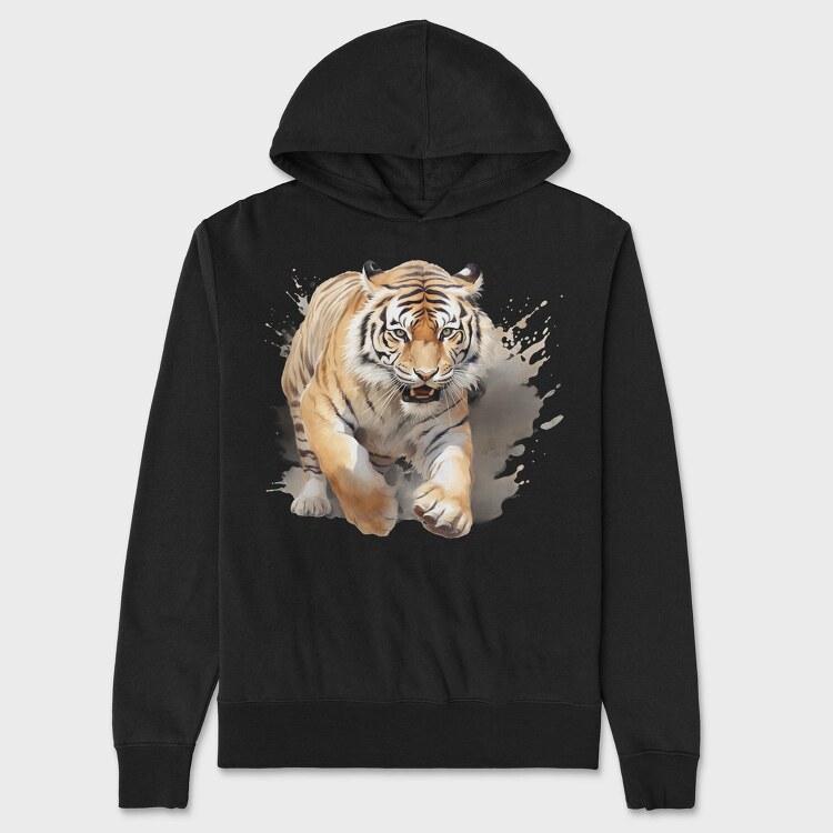 Tiger Water Splash, Hanorac Oversize Barbati (Unisex)