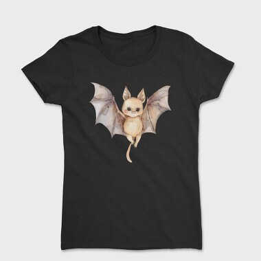 Watercolor Baby Bat, Tricou Femei