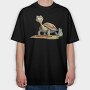 Turtle Smiling Face, Tricou Oversize Barbati (Unisex)
