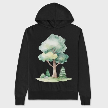 Tree Folage Serenity, Hanorac Oversize Barbati (Unisex)