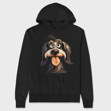 Wacky Dog Face, Hanorac Oversize Barbati (Unisex)