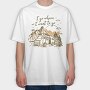 Van Car Driving In Forest Van Life Let S Live, Tricou Oversize Barbati (Unisex)