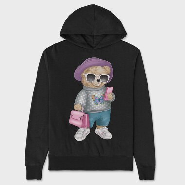 Urban Bear Glam, Hanorac Oversize Barbati (Unisex)
