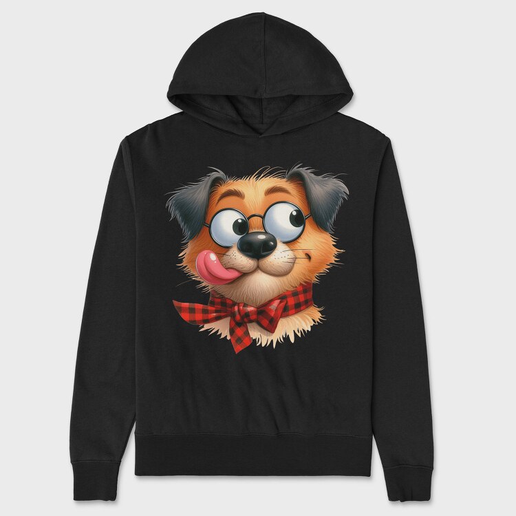 Wags Glassy Frenchie, Hanorac Oversize Barbati (Unisex)