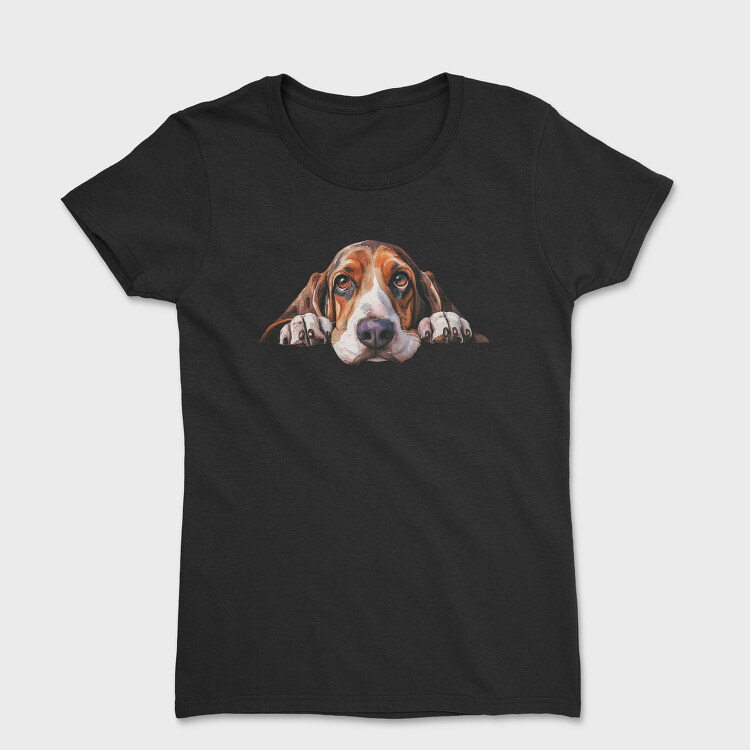 Watercolor Basset Hound, Tricou Femei
