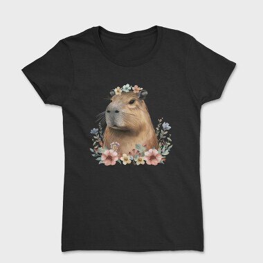 Watercolor Capybara Crown, Tricou Femei