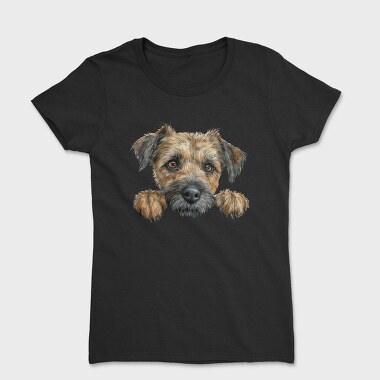 Watercolor Border Terrier, Tricou Femei
