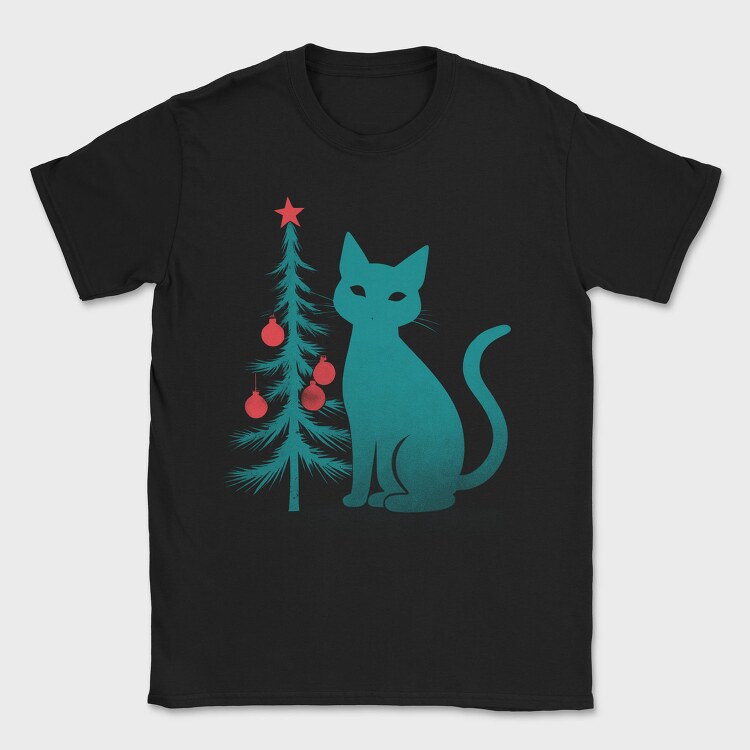 Christmas Cat Flat, Tricou Barbati (Unisex)
